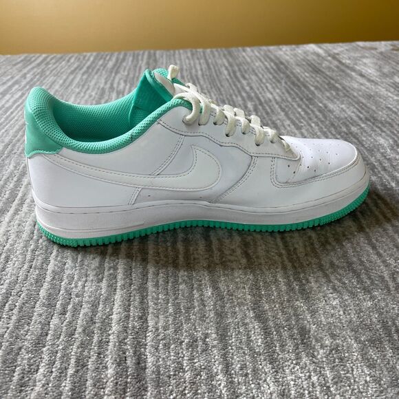 Nike Air Force 1 '07 Low Mens 11.5 White/White Light Menta DH7561-107 Casual - Picture 8 of 10